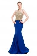 Длинное Вечернее Платье Ярко-синий O3948