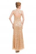 Длинное Вечернее Платье Золотой M1440B