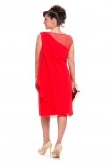 Вечернее Платье Большого Размера Оранжево-Красный O7443