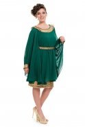 Вечернее Платье Большого Размера зелёный C5146