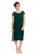 Вечернее Платье Свободного Кроя Изумрудно-зеленый AL7102