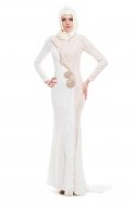 Вечернее Платье С Хиджабом Белый AL8203