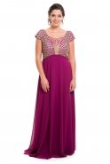 Вечернее Платье Свободного Кроя Пурпурный AL8072