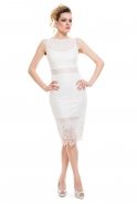 Короткое Вечернее Платье Белый AL8200