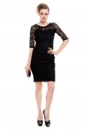 Короткое Вечернее Платье Черный C5215