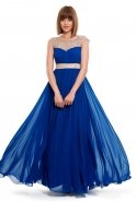 Длинное Вечернее Платье Ярко-синий F1893