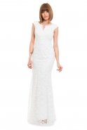 Длинное Вечернее Платье Белый F1623