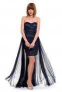 Длинное Вечернее Платье Темно-синий F5433