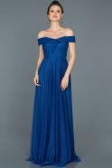Длинное Выпускное Платье Ярко-синий ABU021