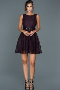 Короткое Вечернее Платье Пурпурный ABK028