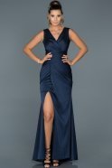 Длинное Выпускное Платье Темно-синий ABU049