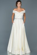 Длинное Помолвочное Платье Белый ABU034