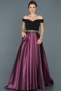 Длинное Помолвочное Платье Пурпурный ABU445