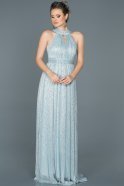 Длинное Выпускное Платье Синий ABU413