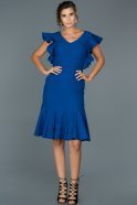 Короткое Платье На Приглашение Ярко-синий ABK184