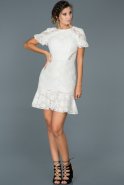 Короткое Платье На Приглашение Белый ABK186