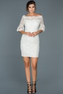 Короткое Платье На Приглашение Белый ABK187