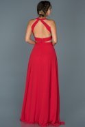 Длинное Помолвочное Платье красный ABU418