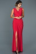 Длинное Помолвочное Платье красный ABU449