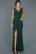 Длинное Помолвочное Платье Изумрудно-зеленый ABU449