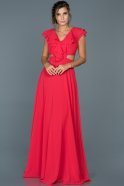 Длинное Помолвочное Платье красный ABU072