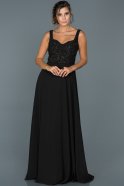 Длинное Помолвочное Платье Черный ABU419