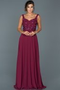Длинное Помолвочное Платье Пурпурный ABU419