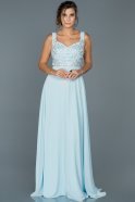Длинное Помолвочное Платье Светло-синий ABU419