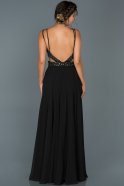 Длинное Помолвочное Платье Черный ABU416
