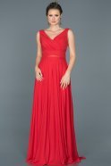 Длинное Вечернее Платье красный ABU004