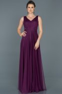 Длинное Вечернее Платье Пурпурный ABU056