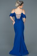 Длинное Выпускное Платье Русалка Ярко-синий ABU035