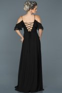 Длинное Вечернее Платье Черный ABU1489