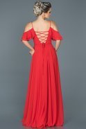Длинное Помолвочное Платье красный ABU459