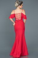 Длинное Вечернее Платье Русалка красный ABU454