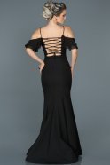 Длинное Вечернее Платье Русалка Черный ABU454