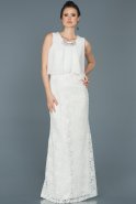 Длинное Вечернее Платье Белый ABU441