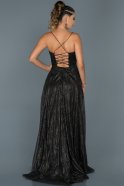 Длинное Помолвочное Платье Черный ABU453