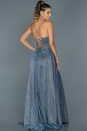 Длинное Вечернее Платье Русалка Ярко-синий ABU451