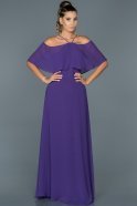 Длинное Вечернее Платье Пурпурный ABU002