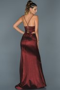 Длинное Вечернее Платье Русалка Бордовый ABU420