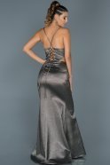 Длинное Вечернее Платье Русалка Серый ABU420