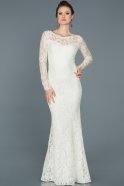 Длинное Вечернее Платье Белый ABU079