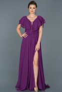 Длинное Вечернее Платье Пурпурный ABU1073