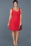 Короткое Свободное Вечернее Платье красный ABK003