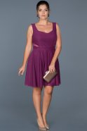 Короткое Свободное Вечернее Платье Пурпурный ABK003