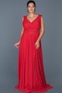 Длинное Свободное Вечернее Платье красный ABU004