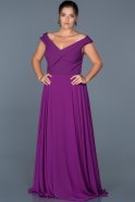 Длинное Свободное Вечернее Платье Пурпурный ABU012