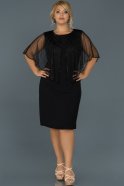 Короткое Вечернее Платье Черный ABK215