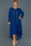 Вечернее Платье Большого Размера Ярко-синий ABK220